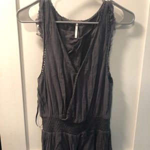 free people v neck gauze romper